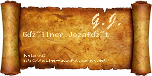 Göllner Jozafát névjegykártya